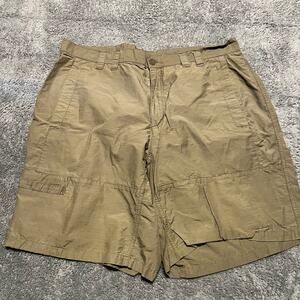 Columbia PFG Shorts Mens 38 X10 Light Brown Ripstop Cargo